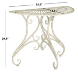 SAFAVIEH Outdoor Tatyanna Annalise Iron Accent Table - 36Wx19Dx29H