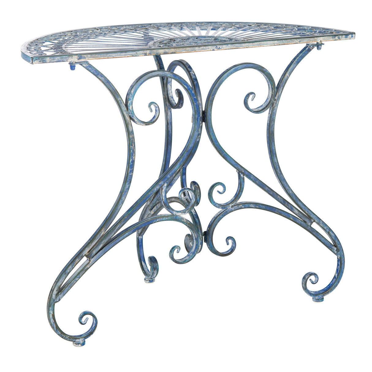 SAFAVIEH Outdoor Tatyanna Annalise Iron Accent Table - 36Wx19Dx29H