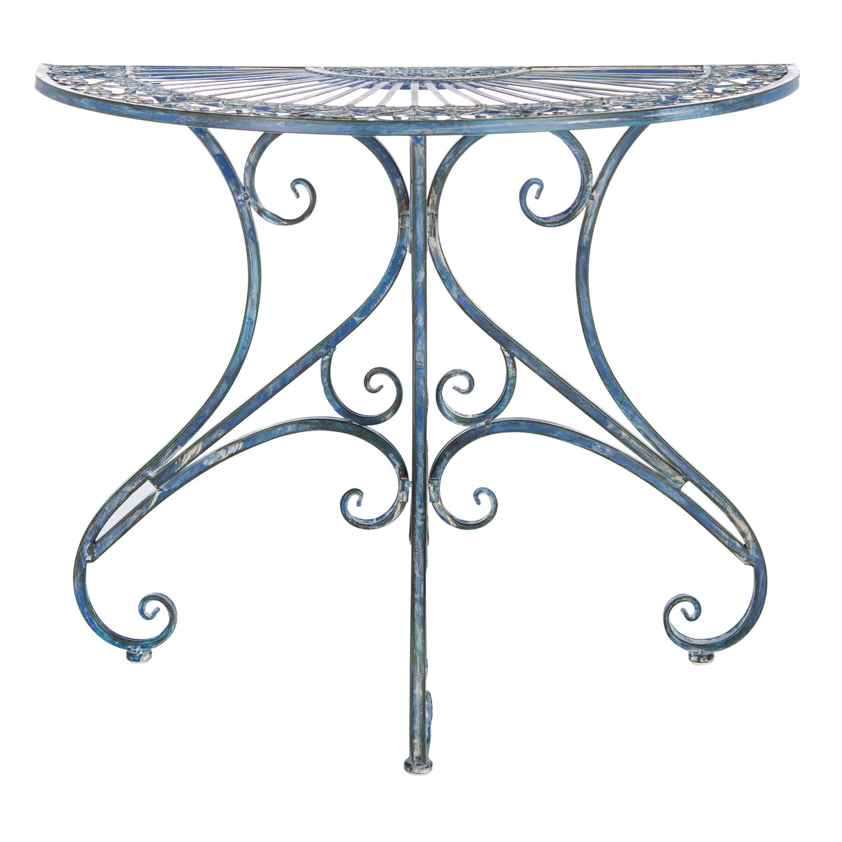 SAFAVIEH Outdoor Tatyanna Annalise Iron Accent Table - 36Wx19Dx29H