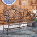 SAFAVIEH Outdoor Tinela Wrought Iron 46-inch Garden Bench - 45.8" W x 20" L x 40" H - 46Wx20Dx40H