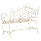 SAFAVIEH Outdoor Tinela Wrought Iron 46-inch Garden Bench - 45.8" W x 20" L x 40" H - 46Wx20Dx40H