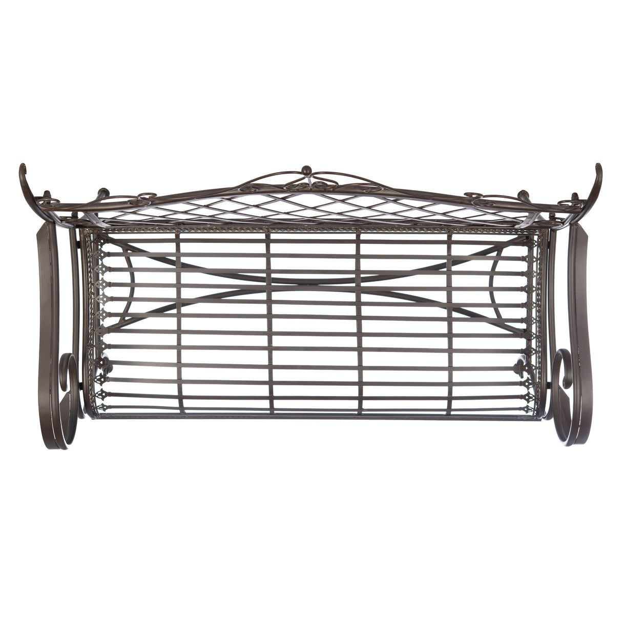 SAFAVIEH Outdoor Tinela Wrought Iron 46-inch Garden Bench - 45.8" W x 20" L x 40" H - 46Wx20Dx40H