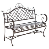 SAFAVIEH Outdoor Tinela Wrought Iron 46-inch Garden Bench - 45.8" W x 20" L x 40" H - 46Wx20Dx40H