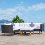 SAFAVIEH Outdoor Ulyana Outdoor Sectional Set - 54W x 26D x 28H