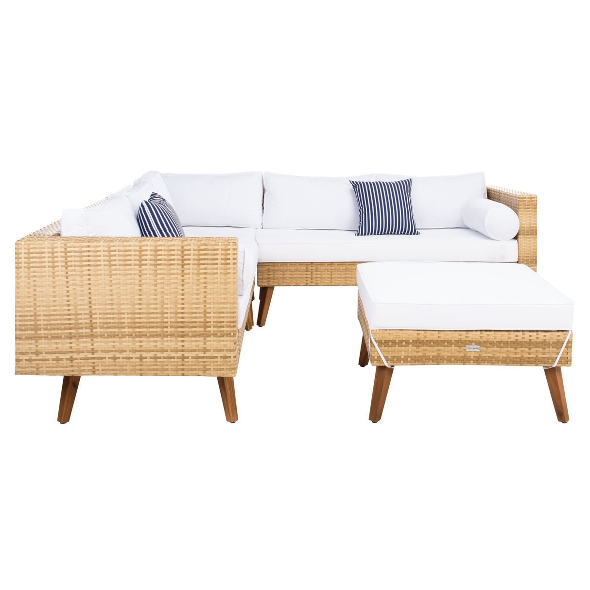 SAFAVIEH Outdoor Ulyana Outdoor Sectional Set - 54W x 26D x 28H