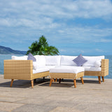 SAFAVIEH Outdoor Ulyana Outdoor Sectional Set - 54W x 26D x 28H