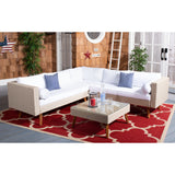 SAFAVIEH Outdoor Ulyana Outdoor Sectional Set - 54W x 26D x 28H