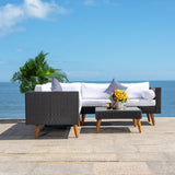 SAFAVIEH Outdoor Ulyana Outdoor Sectional Set - 54W x 26D x 28H