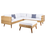 SAFAVIEH Outdoor Ulyana Outdoor Sectional Set - 54W x 26D x 28H