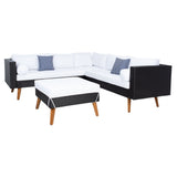 SAFAVIEH Outdoor Ulyana Outdoor Sectional Set - 54W x 26D x 28H