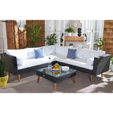 SAFAVIEH Outdoor Ulyana Outdoor Sectional Set - 54W x 26D x 28H