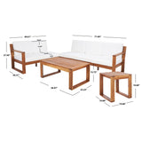 SAFAVIEH Outdoor Undis 4-Piece Outdoor Set - 30W x 28D x 49H