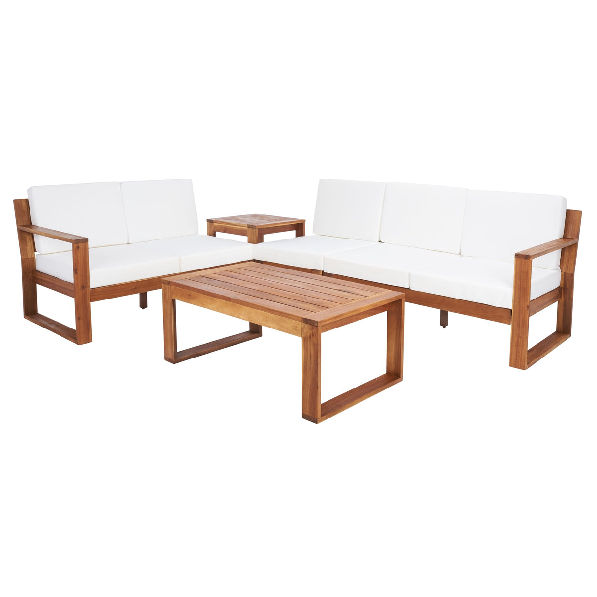 SAFAVIEH Outdoor Undis 4-Piece Outdoor Set - 30W x 28D x 49H