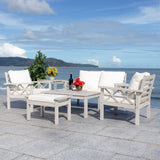 SAFAVIEH Outdoor Unnur 6-Piece Outdoor Set - 344W x 30D x 28H