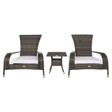 SAFAVIEH Outdoor Urmila 3-Piece Lounge Set - 36Wx34Dx34H