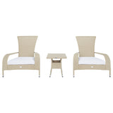 SAFAVIEH Outdoor Urmila 3-Piece Lounge Set - 36Wx34Dx34H