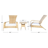 SAFAVIEH Outdoor Urmila 3-Piece Lounge Set - 36Wx34Dx34H