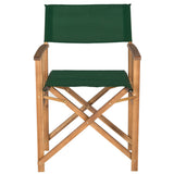 SAFAVIEH Outdoor Vaira Acacia Wood Director Chair (Set of 2) - 22W x 34D x 21H