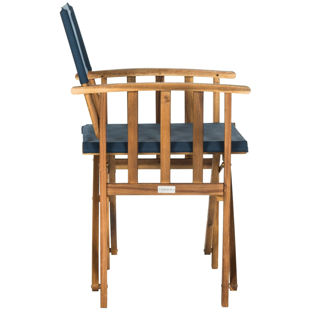 SAFAVIEH Outdoor Vaira Acacia Wood Director Chair (Set of 2) - 22W x 34D x 21H