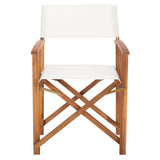 SAFAVIEH Outdoor Vaira Acacia Wood Director Chair (Set of 2) - 22W x 34D x 21H