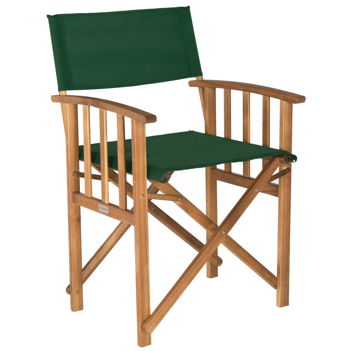 SAFAVIEH Outdoor Vaira Acacia Wood Director Chair (Set of 2) - 22W x 34D x 21H