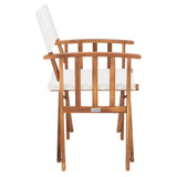 SAFAVIEH Outdoor Vaira Acacia Wood Director Chair (Set of 2) - 22W x 34D x 21H