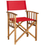 SAFAVIEH Outdoor Vaira Acacia Wood Director Chair (Set of 2) - 22W x 34D x 21H