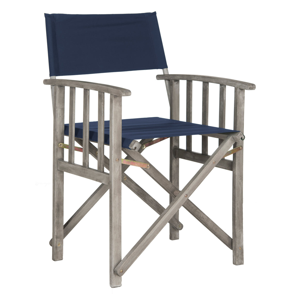 SAFAVIEH Outdoor Vaira Acacia Wood Director Chair (Set of 2) - 22W x 34D x 21H