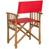 SAFAVIEH Outdoor Vaira Acacia Wood Director Chair (Set of 2) - 22W x 34D x 21H