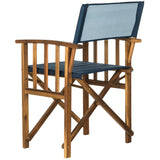 SAFAVIEH Outdoor Vaira Acacia Wood Director Chair (Set of 2) - 22W x 34D x 21H