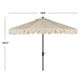 SAFAVIEH Outdoor Vilborg Valance 11Ft Round Umbrella