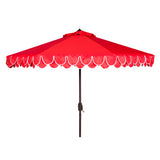 SAFAVIEH Outdoor Vilborg Valance 11Ft Round Umbrella