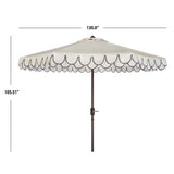 SAFAVIEH Outdoor Vilborg Valance 11Ft Round Umbrella