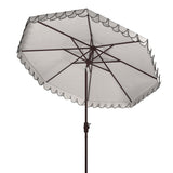 SAFAVIEH Outdoor Vilborg Valance 11Ft Round Umbrella