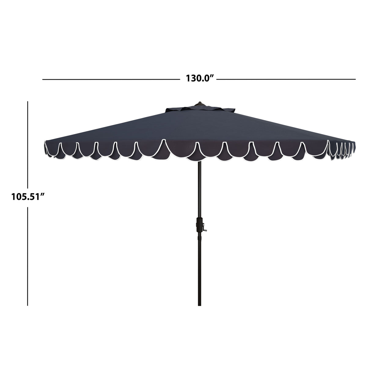 SAFAVIEH Outdoor Vilborg Valance 11Ft Round Umbrella