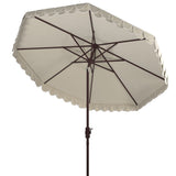 SAFAVIEH Outdoor Vilborg Valance 11Ft Round Umbrella