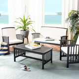 SAFAVIEH Outdoor Yuliana 4-Piece Conversation Patio Set - 47W x 33D x 26H