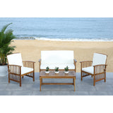 SAFAVIEH Outdoor Yuliana 4-Piece Conversation Patio Set - 47W x 33D x 26H