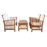 SAFAVIEH Outdoor Yuliana 4-Piece Conversation Patio Set - 47W x 33D x 26H