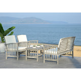 SAFAVIEH Outdoor Yuliana 4-Piece Conversation Patio Set - 47W x 33D x 26H