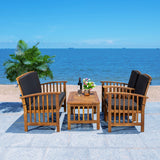 SAFAVIEH Outdoor Yuliana 4-Piece Conversation Patio Set - 47W x 33D x 26H