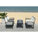 SAFAVIEH Outdoor Yuliana 4-Piece Conversation Patio Set - 47W x 33D x 26H