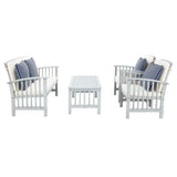 SAFAVIEH Outdoor Yuliana 4-Piece Conversation Patio Set - 47W x 33D x 26H