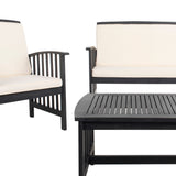 SAFAVIEH Outdoor Yuliana 4-Piece Conversation Patio Set - 47W x 33D x 26H