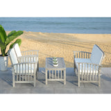 SAFAVIEH Outdoor Yuliana 4-Piece Conversation Patio Set - 47W x 33D x 26H