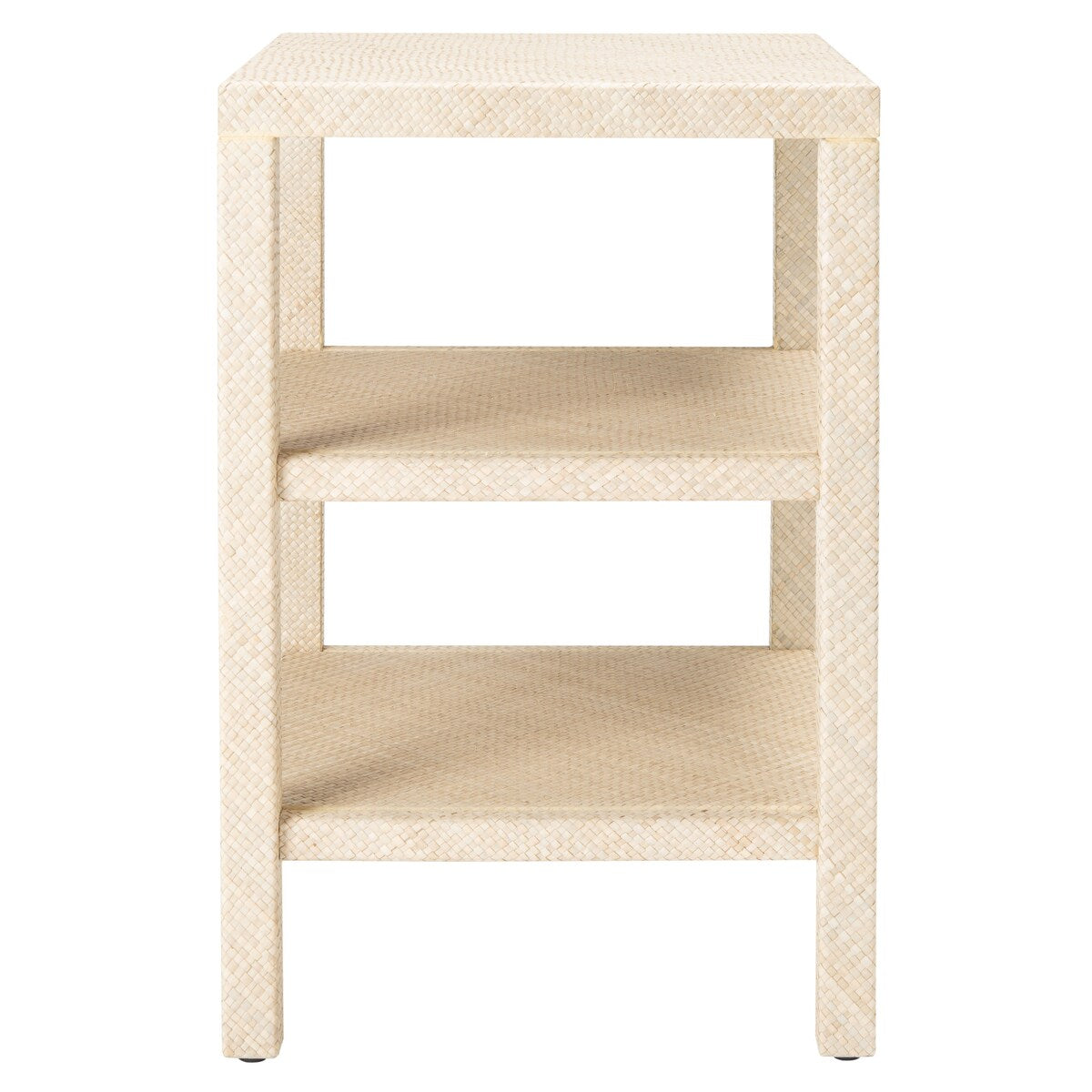 SAFAVIEH Ozden Raffia Light Natural 2-Shelf Accent Table - 17.2" W x 15.1" L x 23.5" H - 17Wx15Dx24H