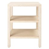 SAFAVIEH Ozden Raffia Light Natural 2-Shelf Accent Table - 17.2" W x 15.1" L x 23.5" H - 17Wx15Dx24H