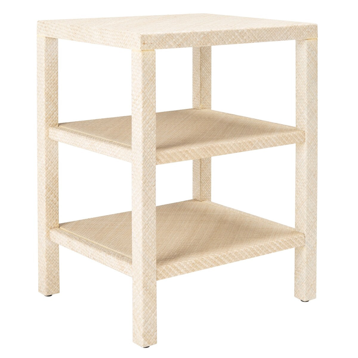 SAFAVIEH Ozden Raffia Light Natural 2-Shelf Accent Table - 17.2" W x 15.1" L x 23.5" H - 17Wx15Dx24H