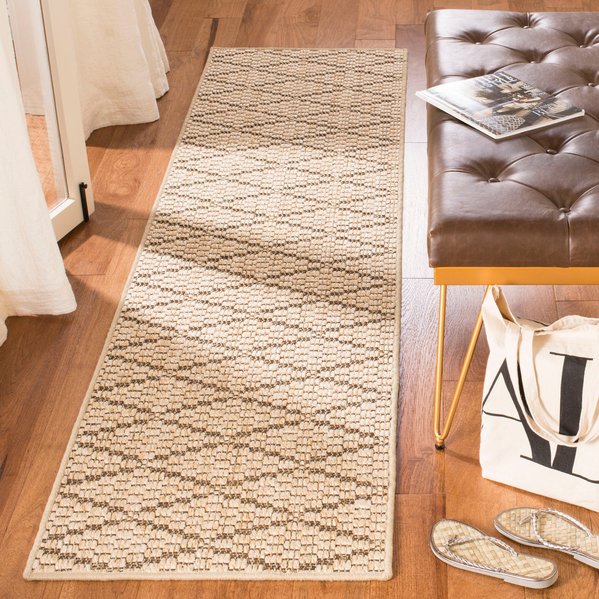 SAFAVIEH Palm Beach Gennie Trellis Sisal Rug