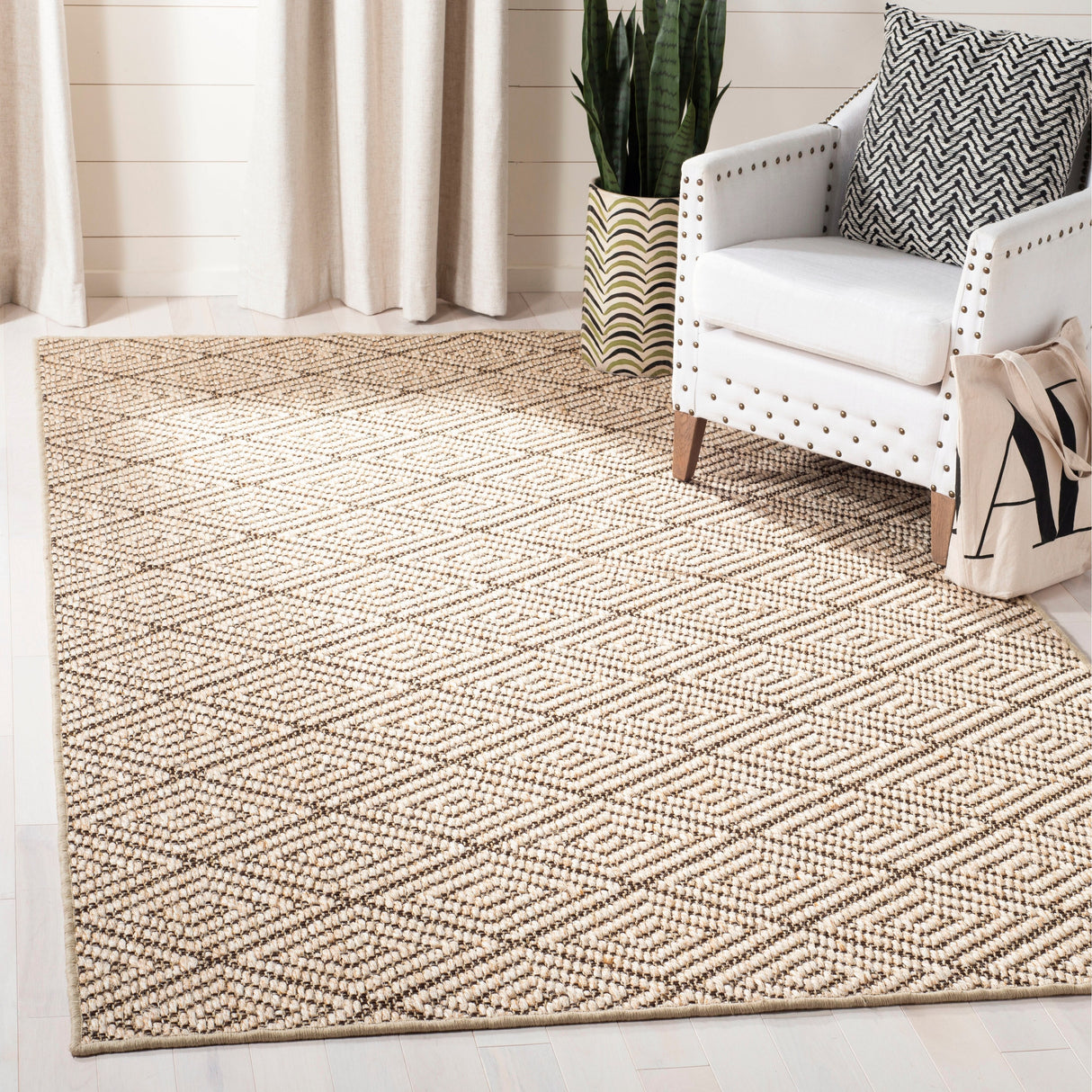 SAFAVIEH Palm Beach Vennie Modern Sisal Rug